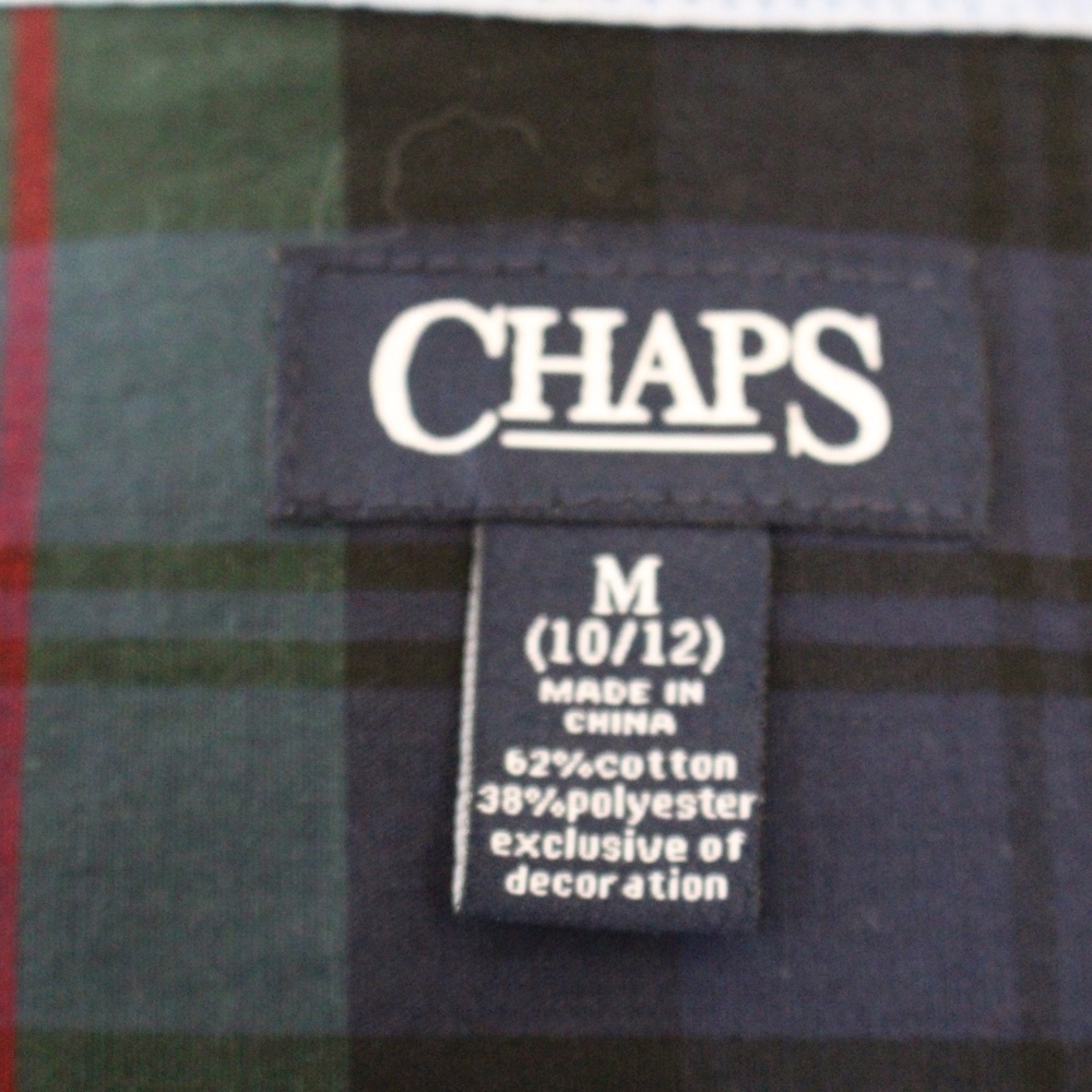 Blue/Green plaid button down - Picture 3 of 4